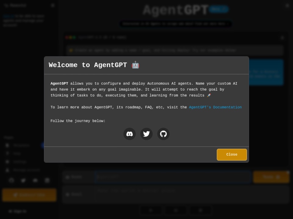 AgentGPT preview