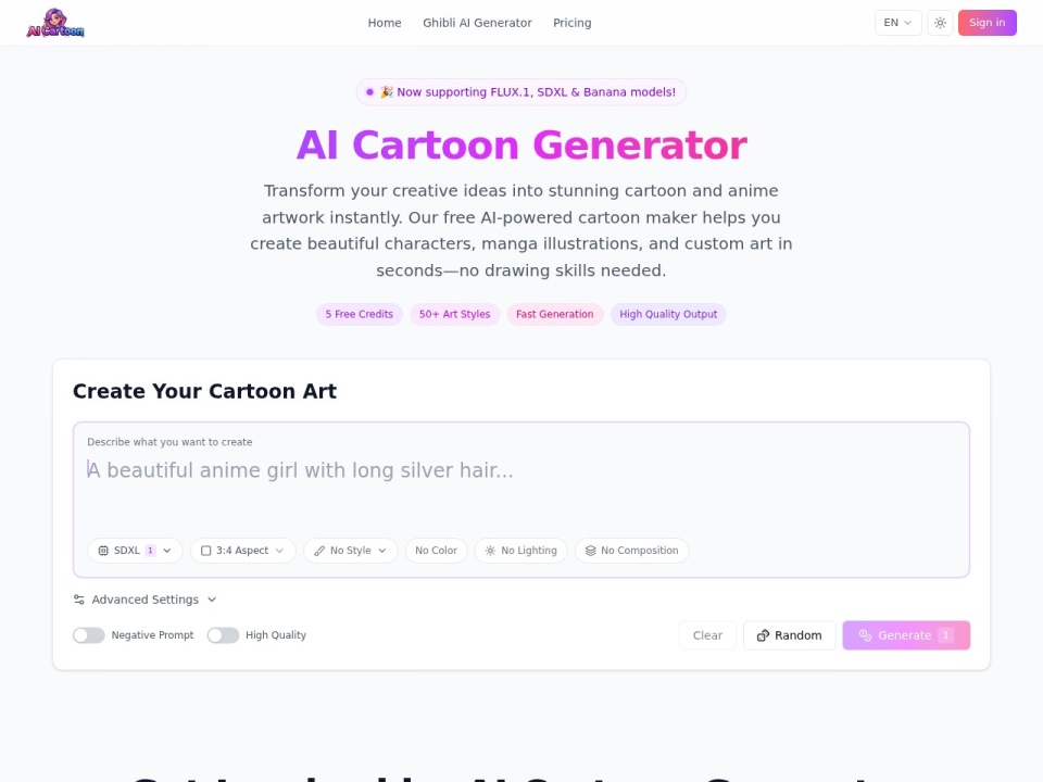 AI Cartoon Generator preview