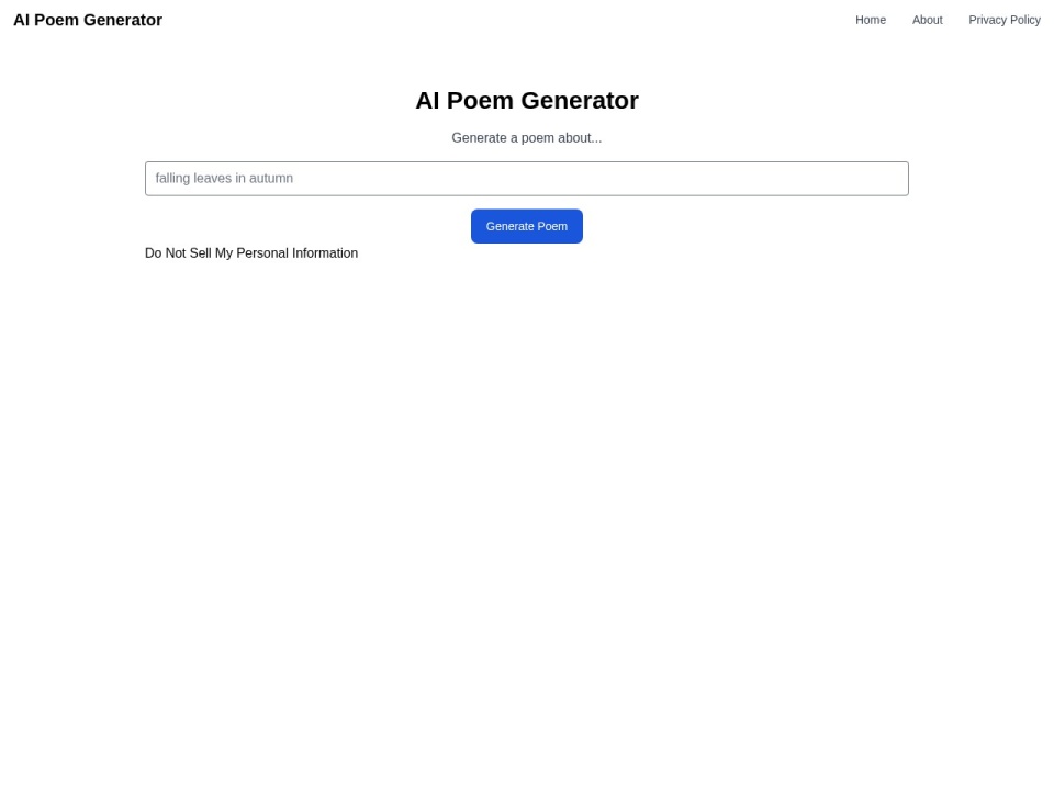 AI Poem Generator preview