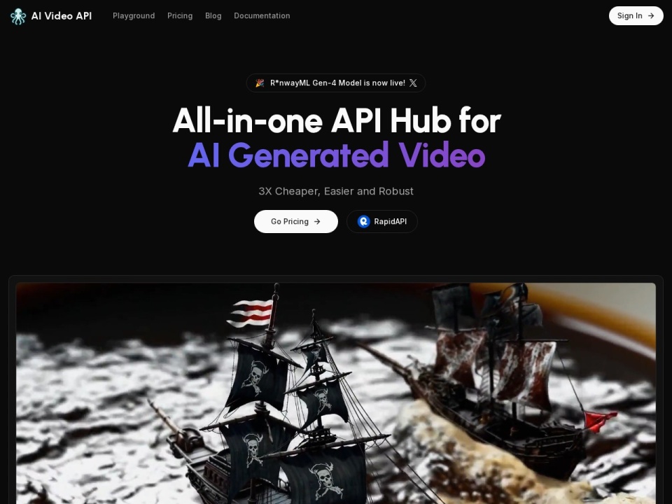 AI Video API preview