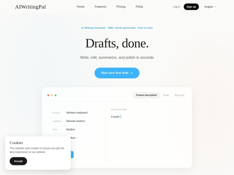 AIWritingPal preview