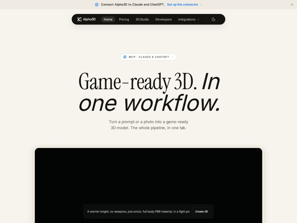 Alpha3D preview