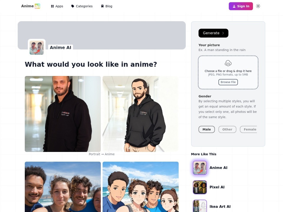 Anime AI preview