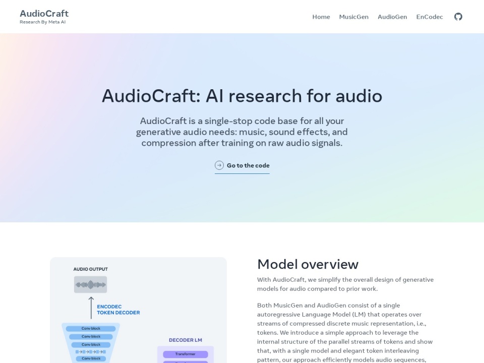 AudioCraft preview