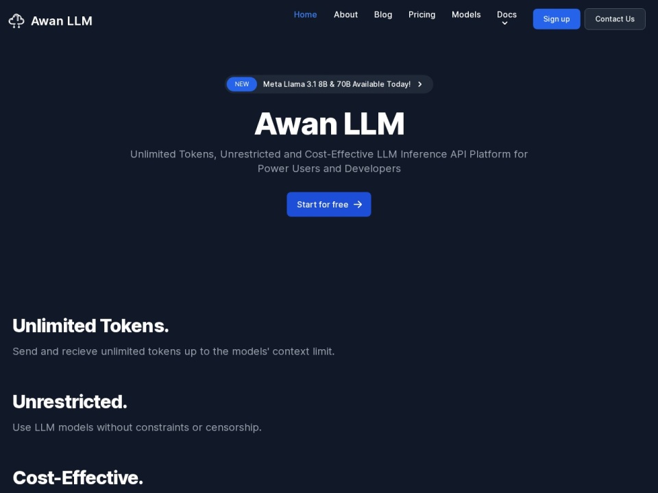 Awan Llm preview