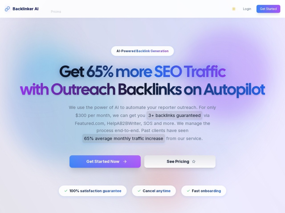 Backlinker AI preview