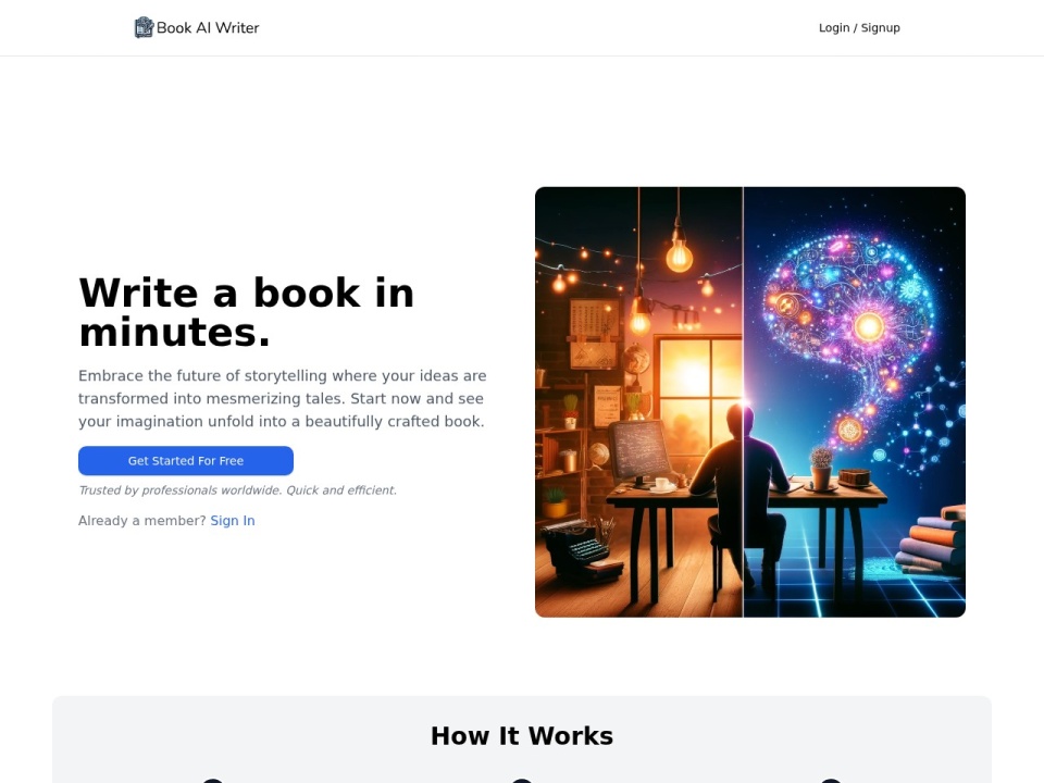 Book AI Writer preview