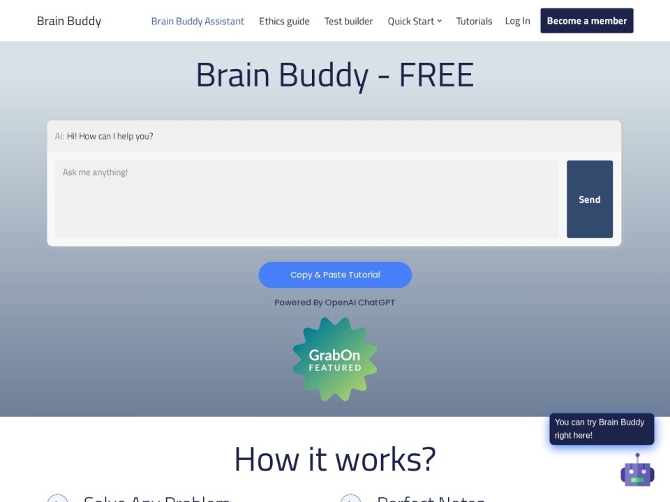 Brain Buddy AI Tutor preview