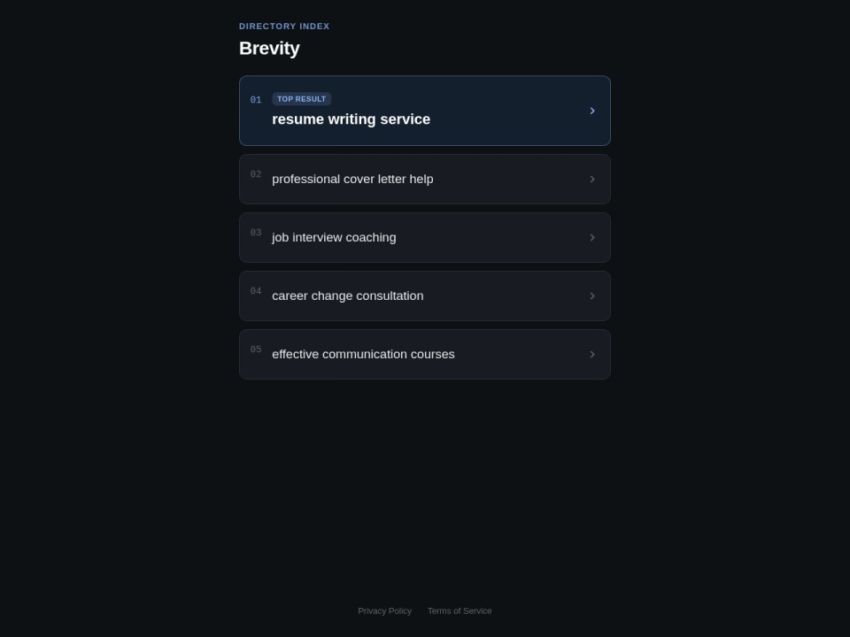 Brevity preview