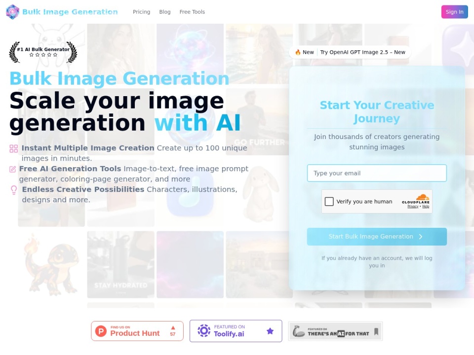 Bulk Image Generation preview