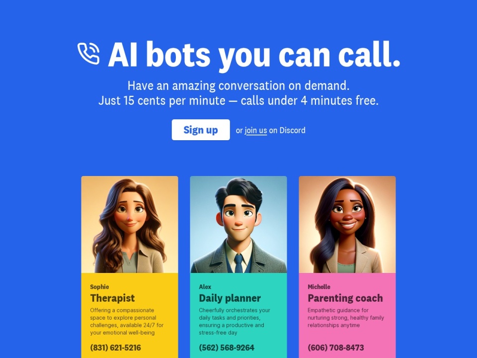 Call An AI preview