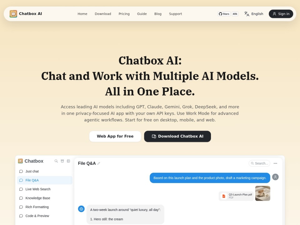 Chatbox preview