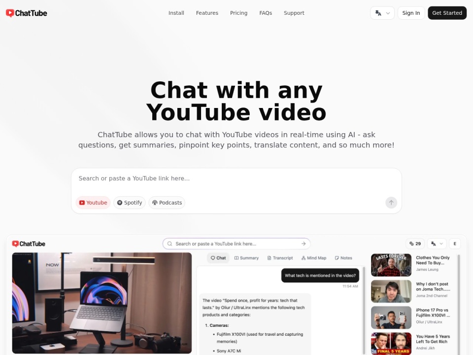 ChatTube preview