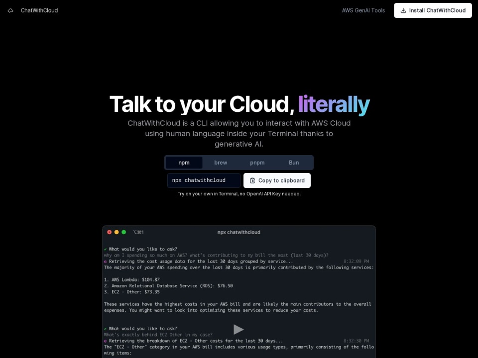 Chatwithcloud preview