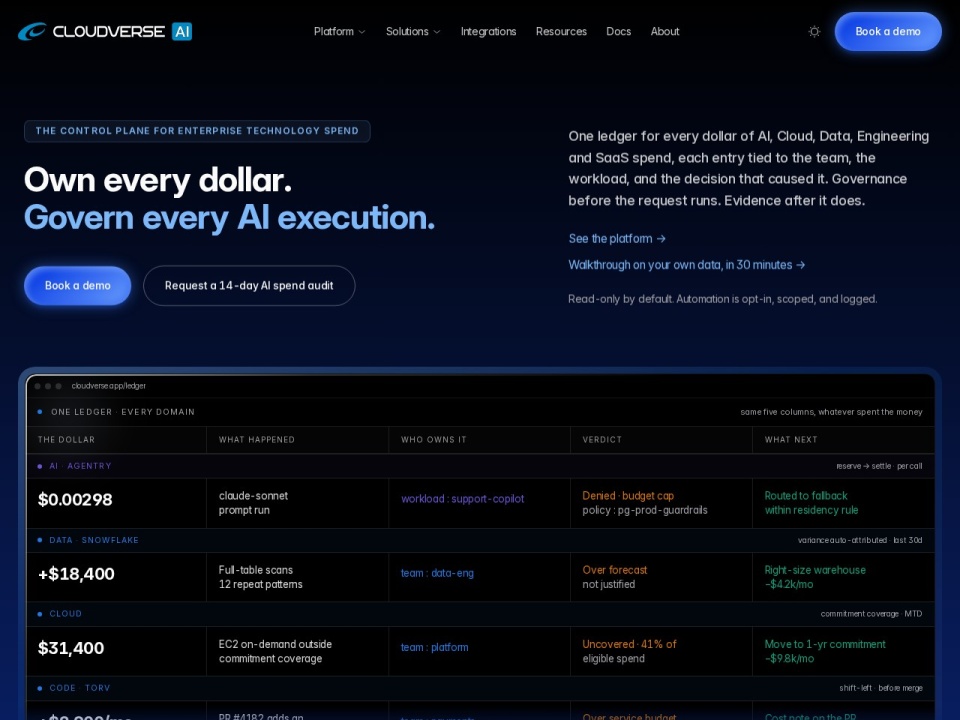 Cloudverse AI 1 preview