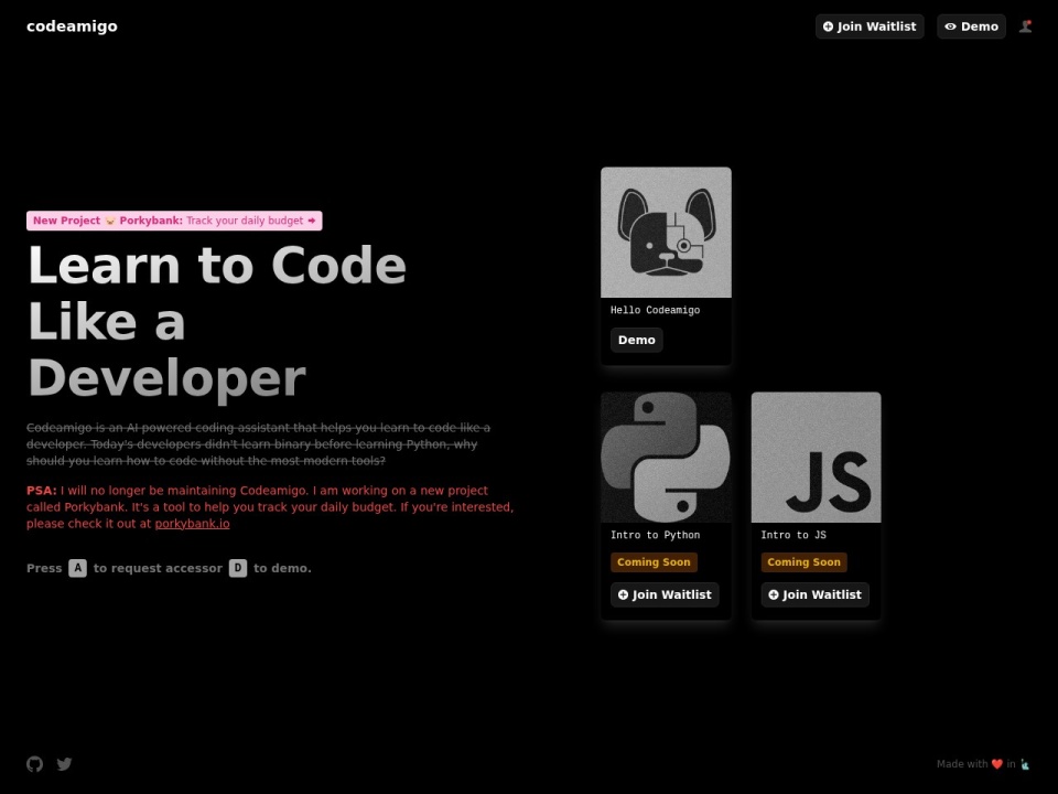 Codeamigo preview