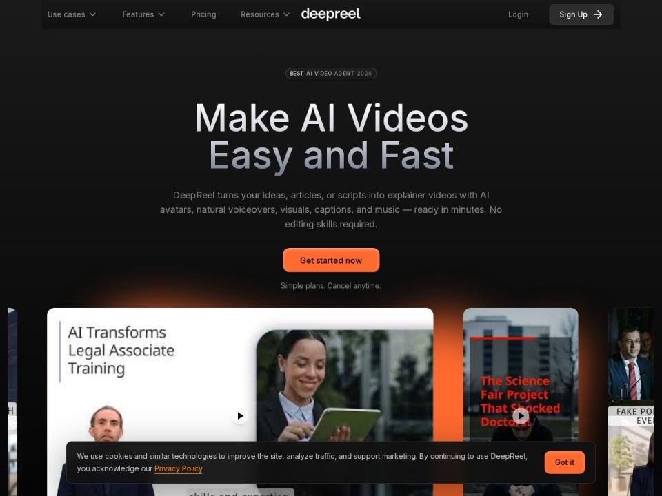 Deepreel preview