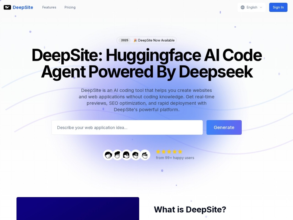 Deepsite preview