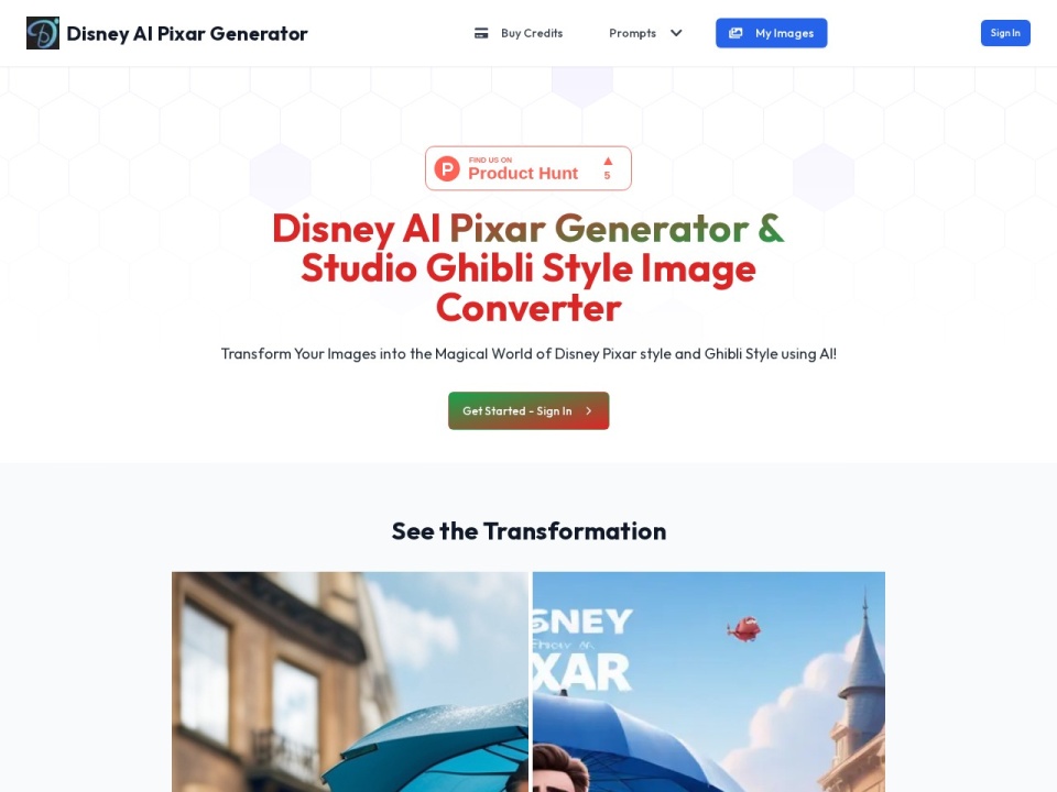 Disney Pixar AI Image Generator preview