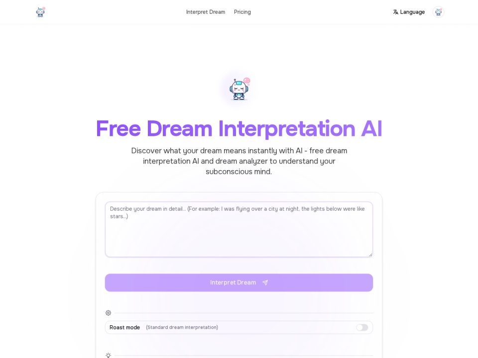 Dream Interpretation AI preview