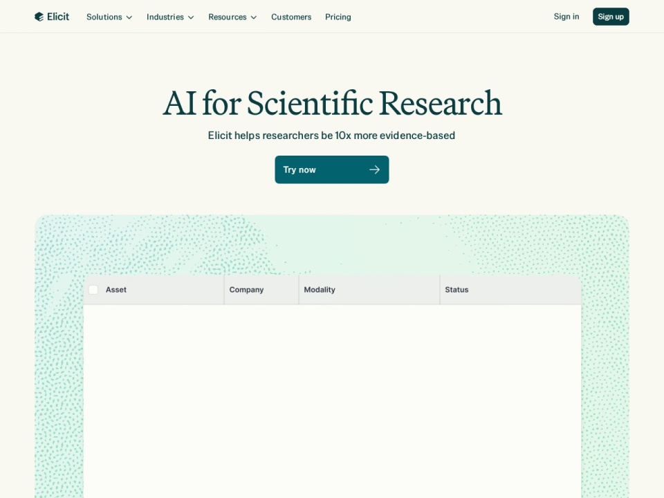 Elicit preview