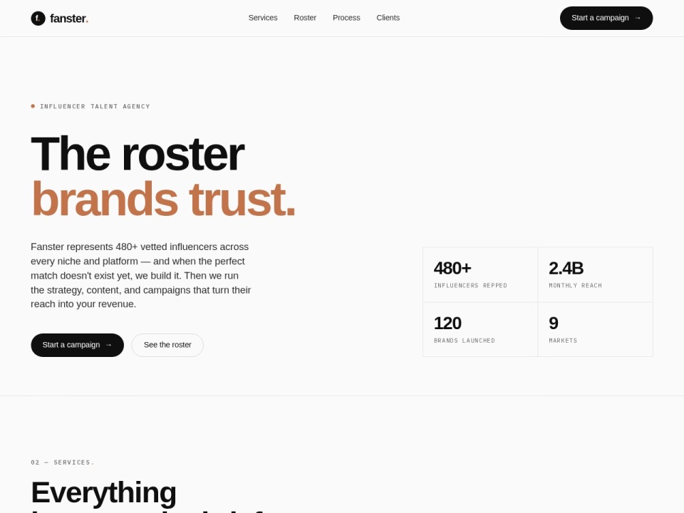 Fanster AI preview