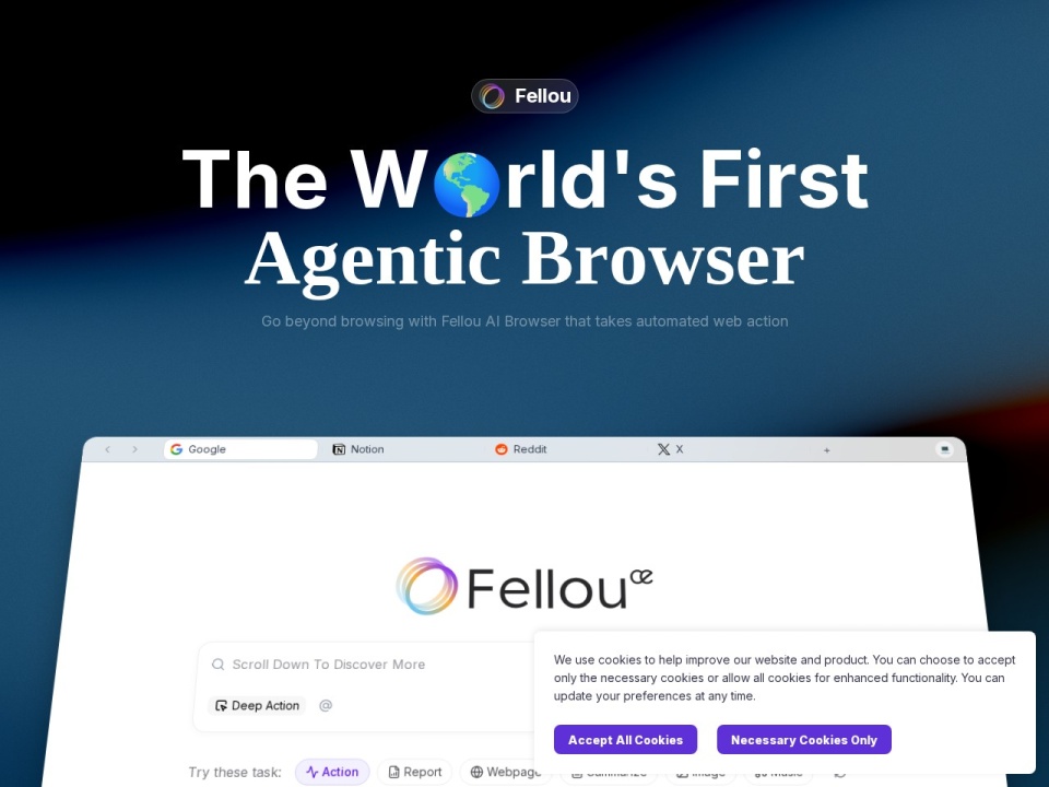 Fellou AI Browser preview