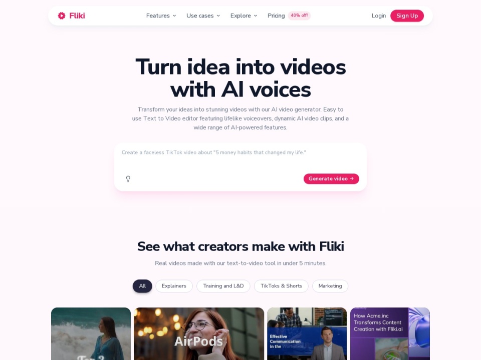 Fliki preview