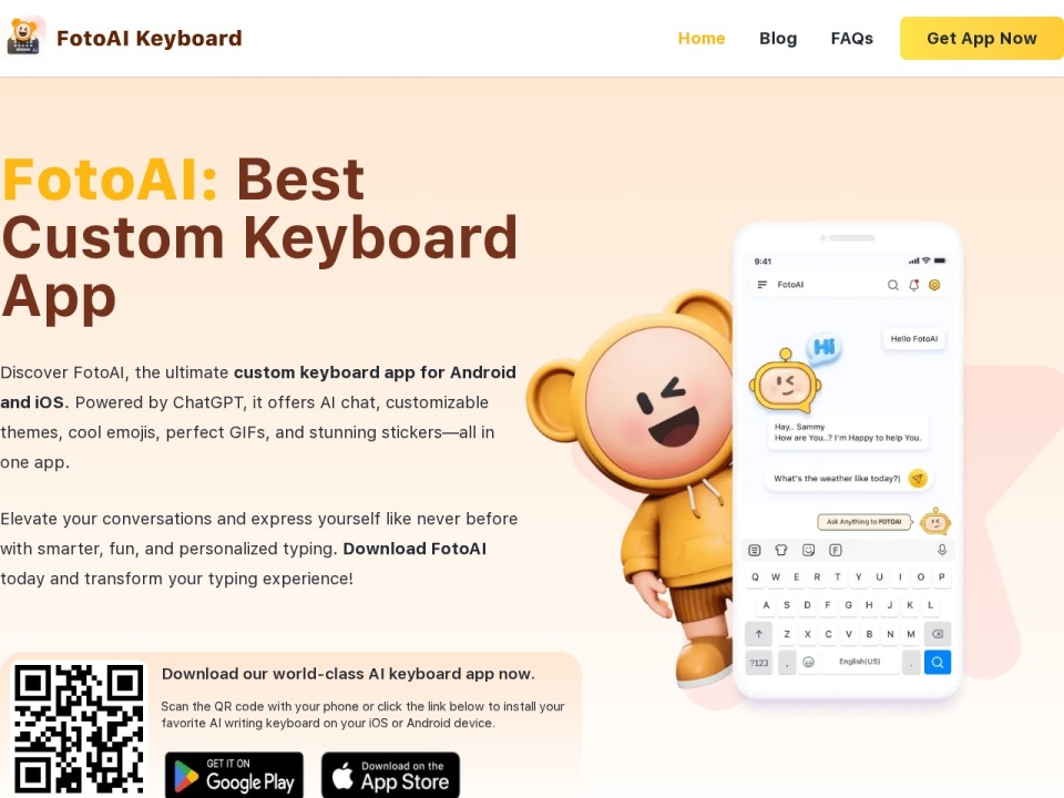 Fotoai Keyboard preview
