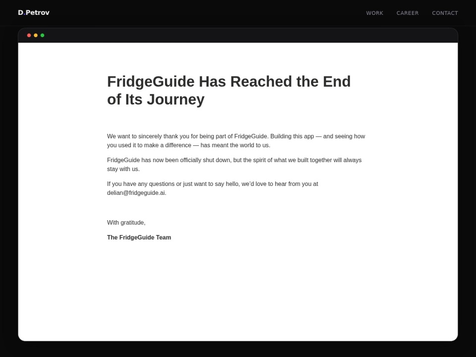 Fridgeguide AI preview