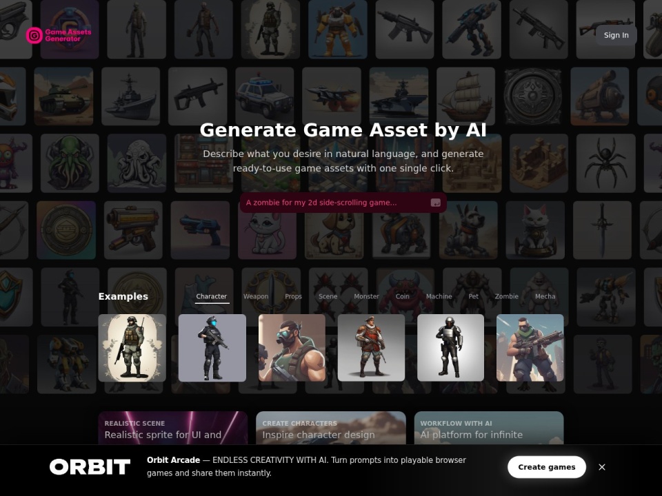 Game Generator preview