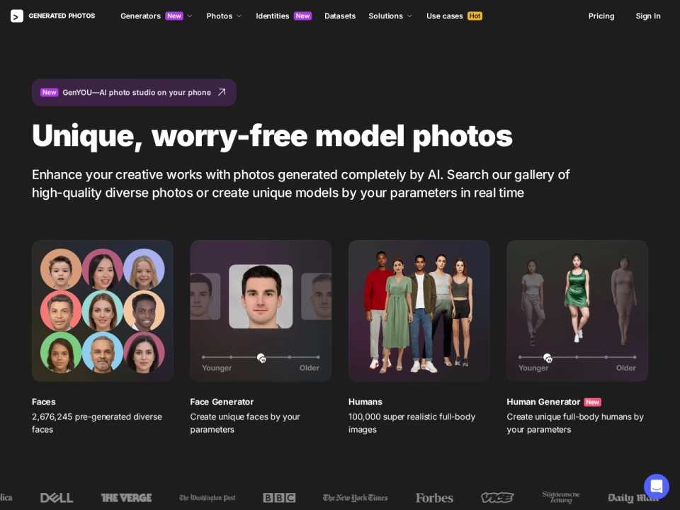 Generated Photos preview