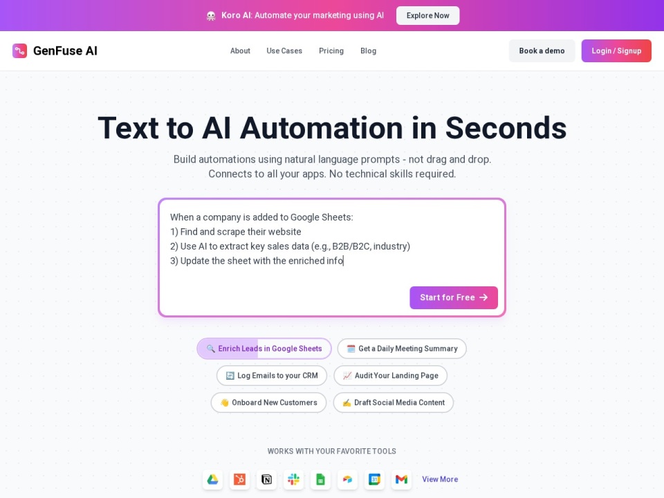 Genfuse AI preview