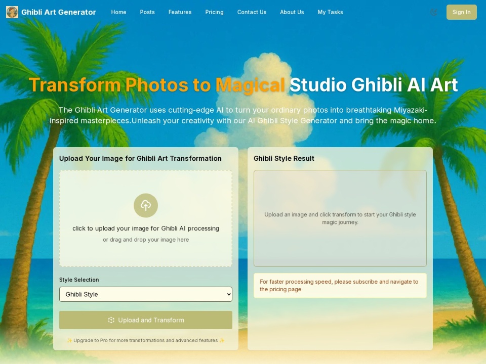 Ghibli Art Generator preview