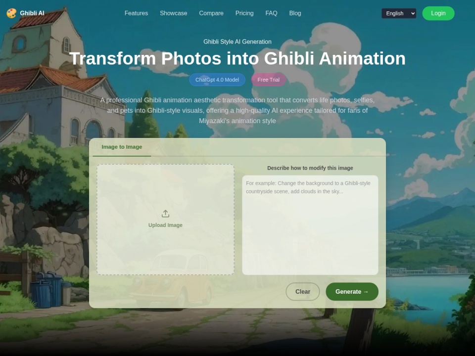 Ghibli Style Image Generator preview