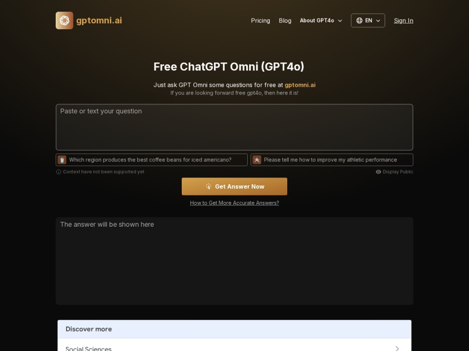 Free Chatgpt Omni preview