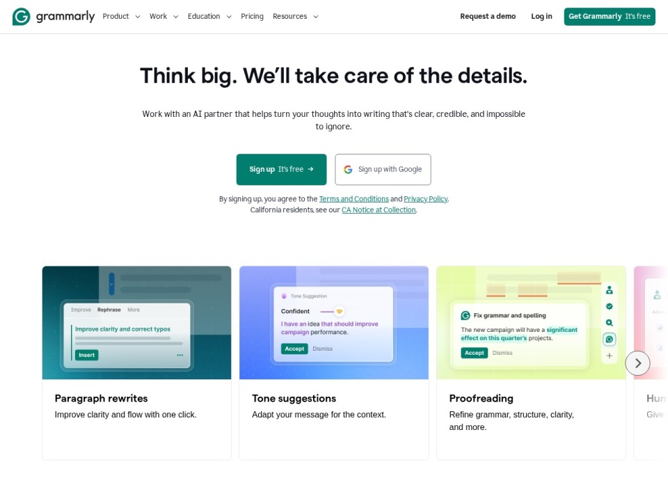 Grammarly preview
