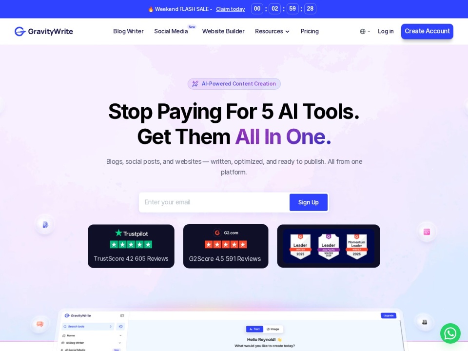 GravityWrite preview