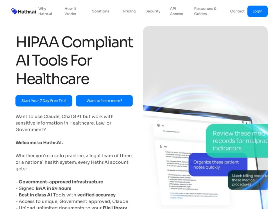 Hathr AI Hipaa Compliant AI Chat Tool preview
