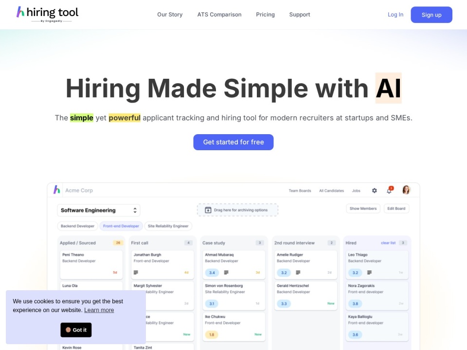 Hiring Tool preview