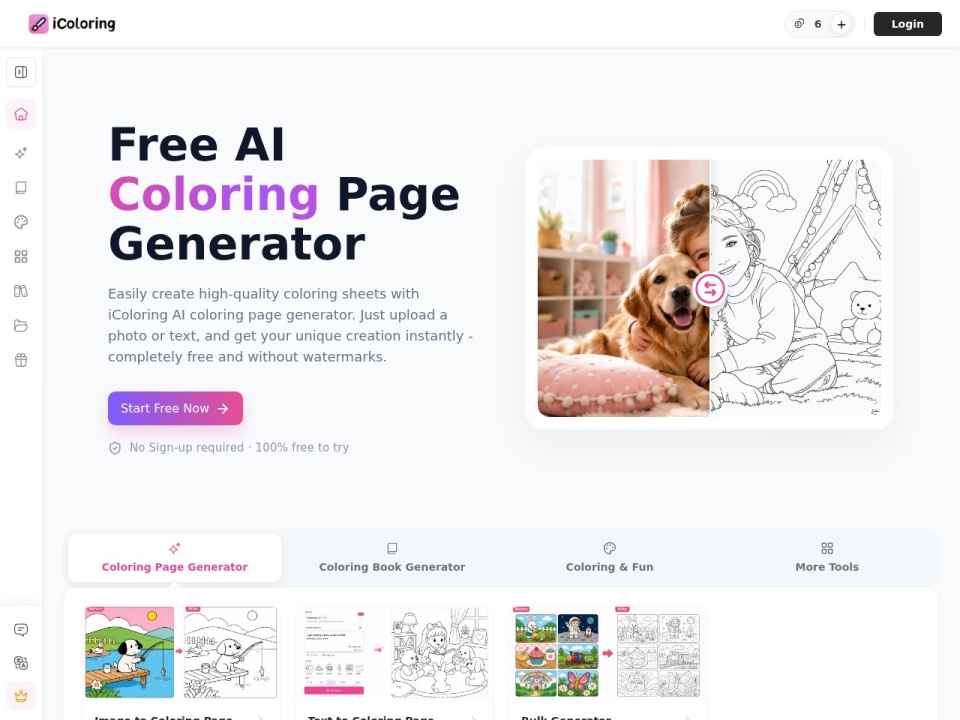 Icoloring AI preview