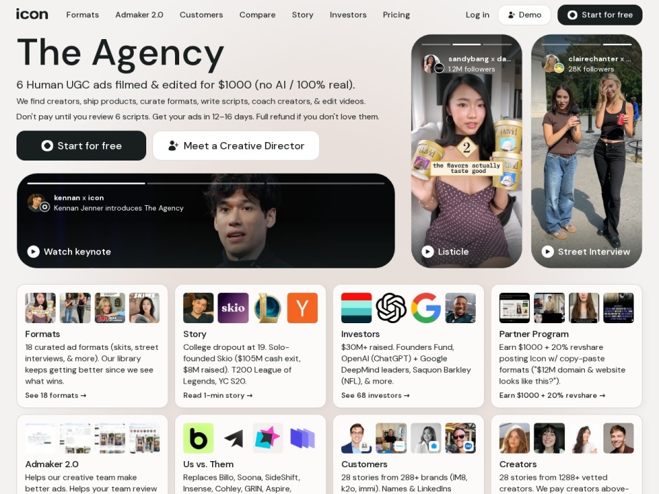 Icon AI Generated Influencer Ads preview