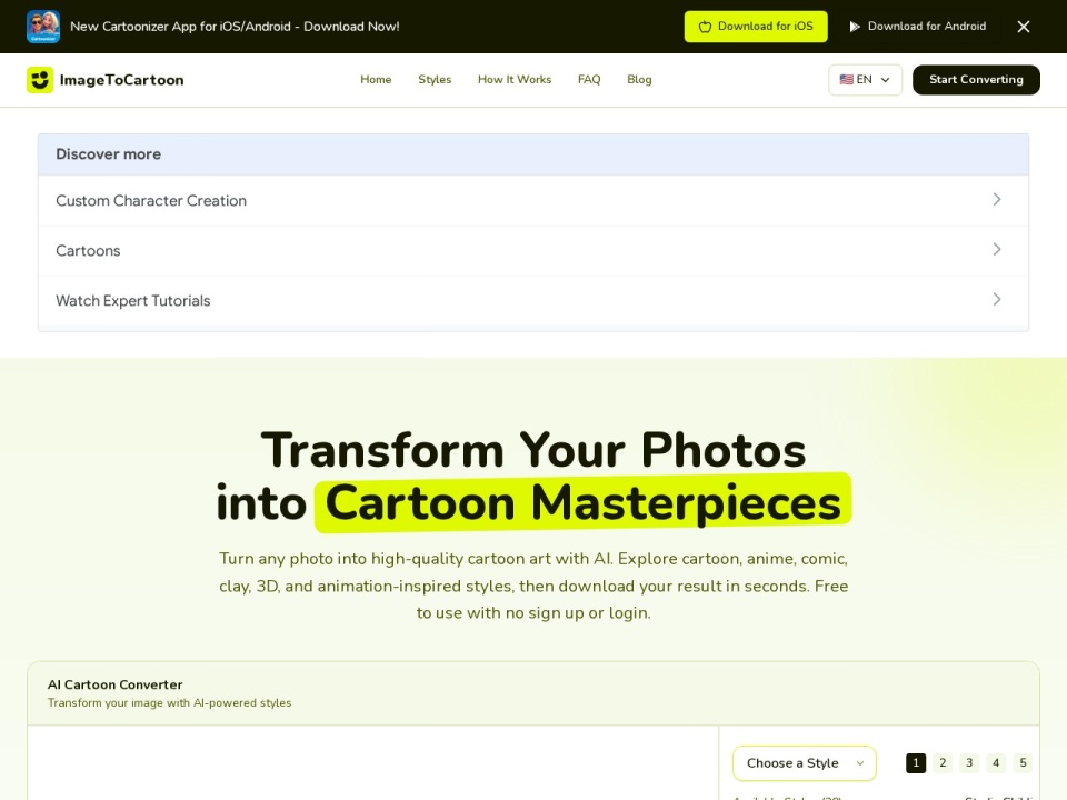 Imagetocartoon preview
