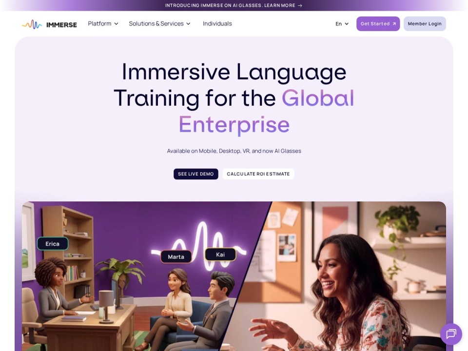 Immerse Online preview