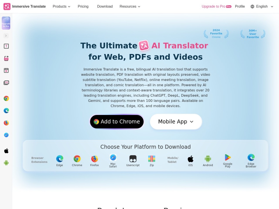 Immersive Translate preview