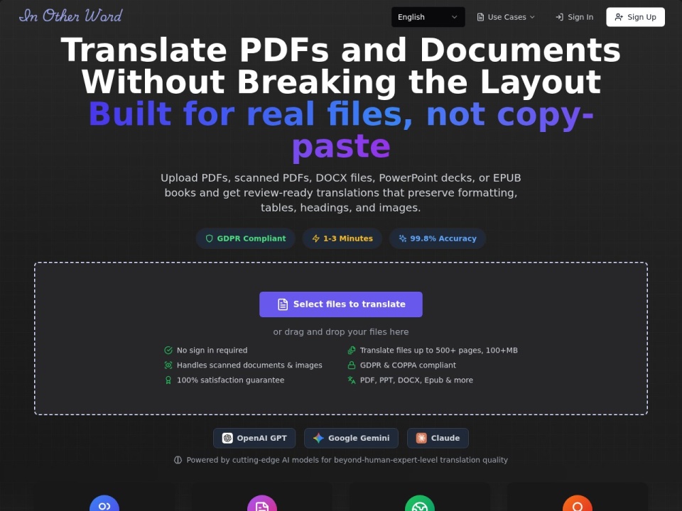 Inotherword Translate Complex Docs preview