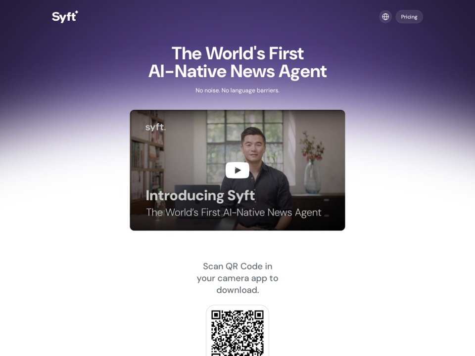 Syft AI Best News Assistant AI Tool preview