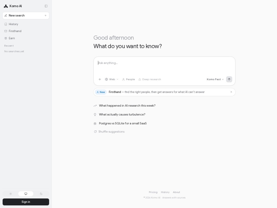 Komo Search preview