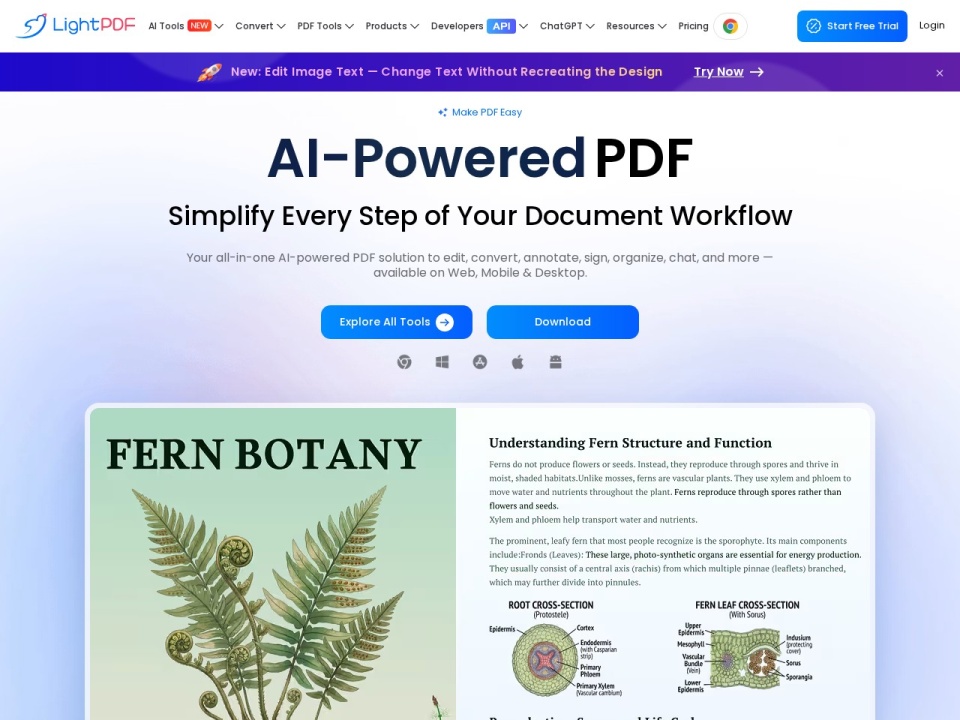 LightPDF AI preview