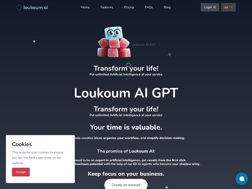Loukoum AI Sweet GPT Assistant preview